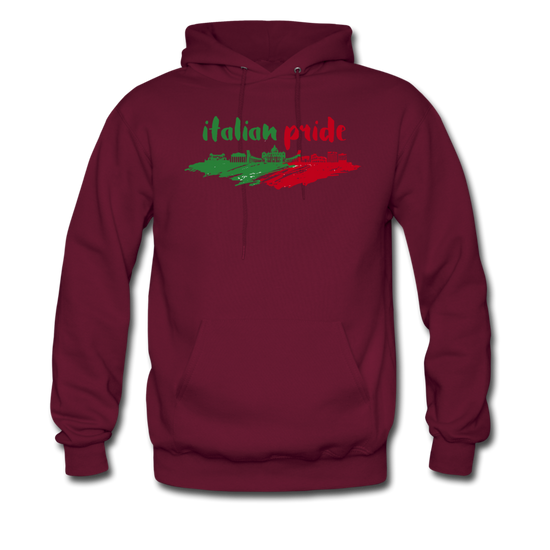 Italian Pride Unisex Hoodie - burgundy