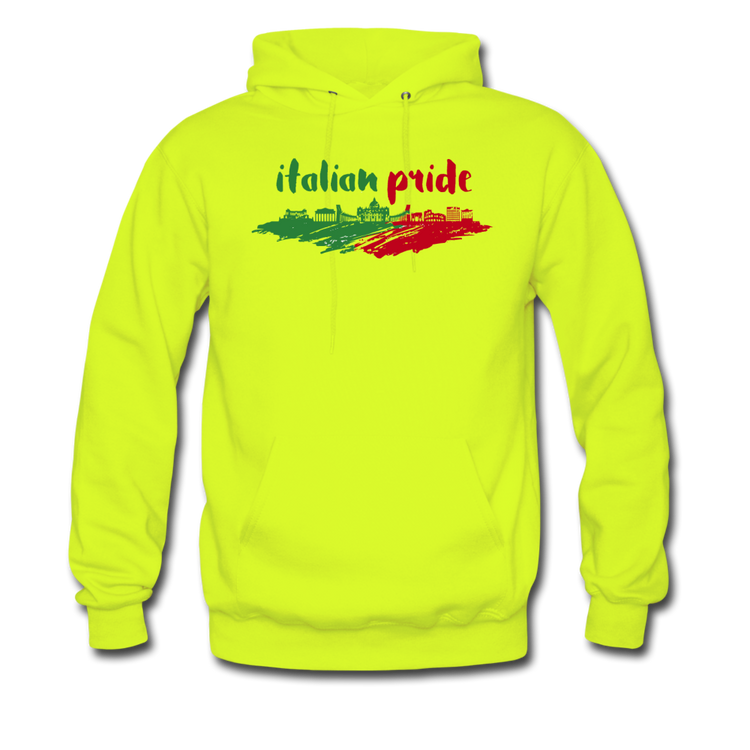 Italian Pride Unisex Hoodie - safety green