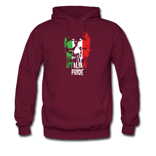 Italian Pride Unisex Hoodie - burgundy