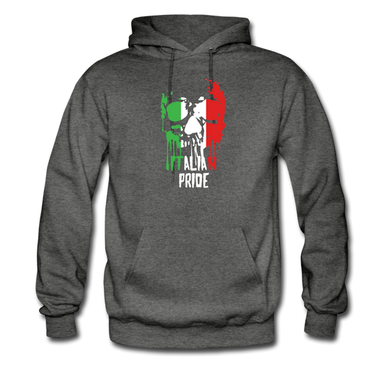 Italian Pride Unisex Hoodie - charcoal gray