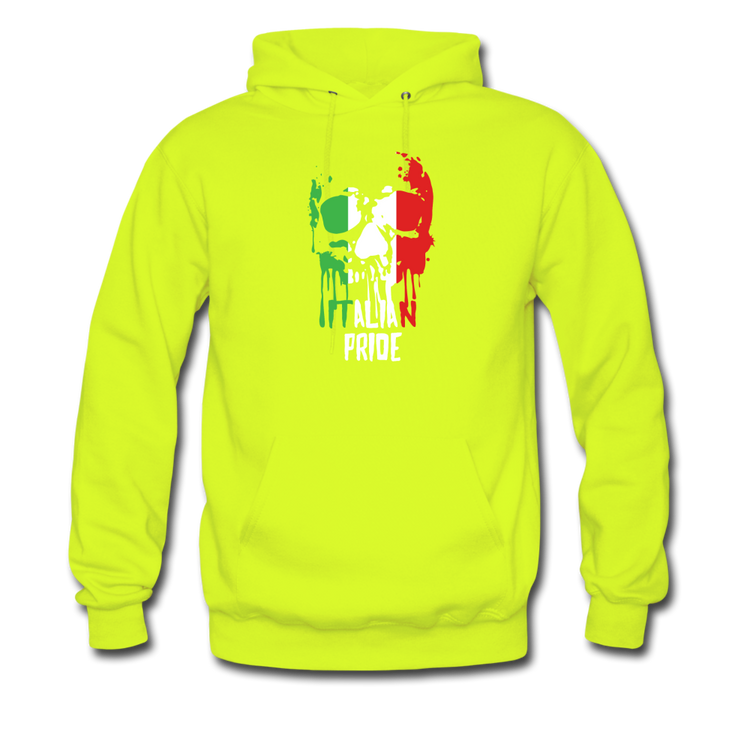 Italian Pride Unisex Hoodie - safety green