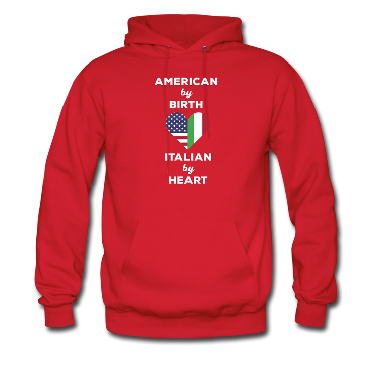 American by birth Italian by heart Unisex Hoodie - red