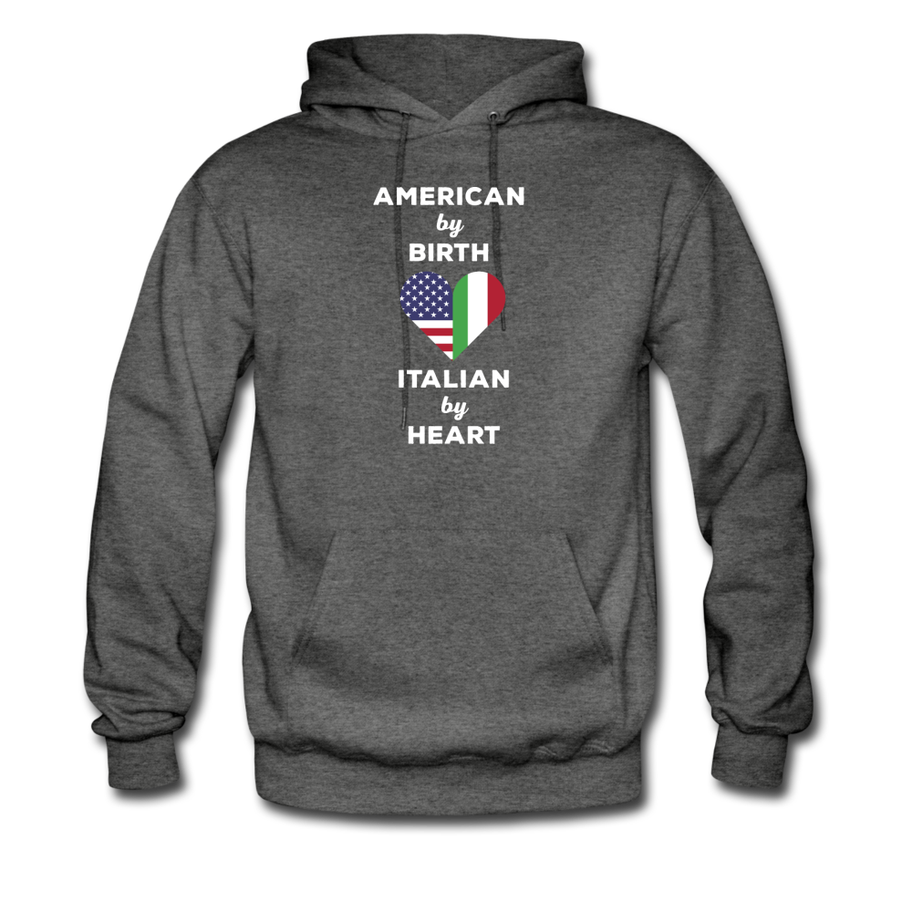 American by birth Italian by heart Unisex Hoodie - black