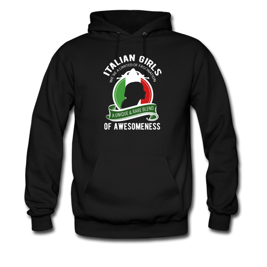 Italian Girls a unique & rare blend Unisex Hoodie - black