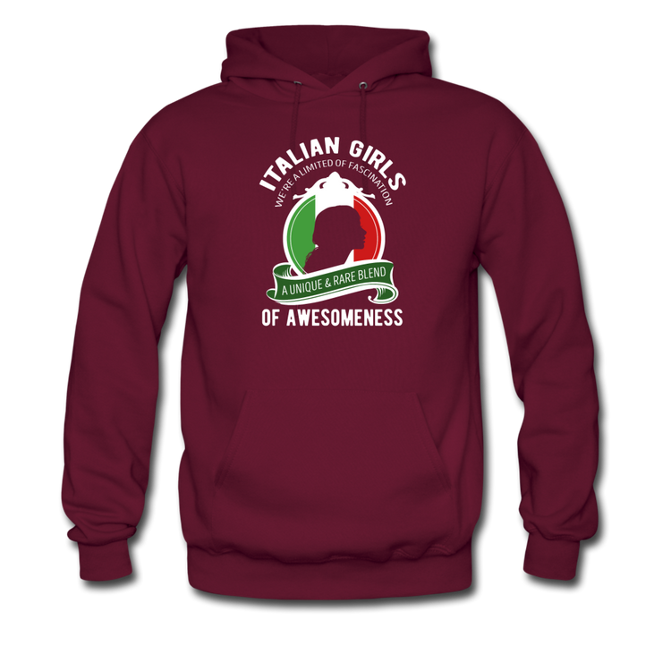 Italian Girls a unique & rare blend Unisex Hoodie - burgundy