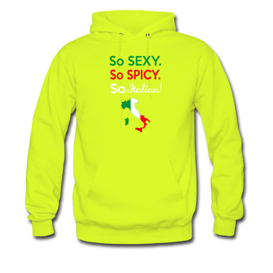 So sexy, So Italian Unisex Hoodie - safety green