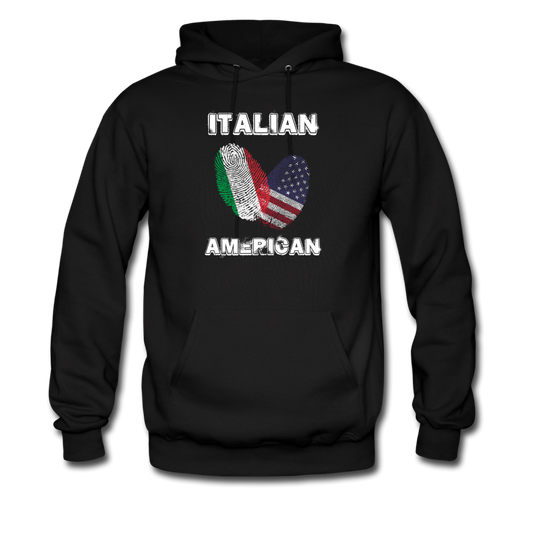 Italian American Unisex Hoodie - black