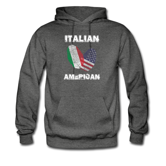 Italian American Unisex Hoodie - charcoal gray