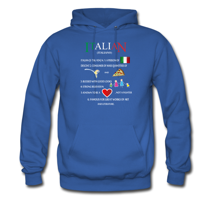 Italian (Italiano) noun Unisex Hoodie - royal blue