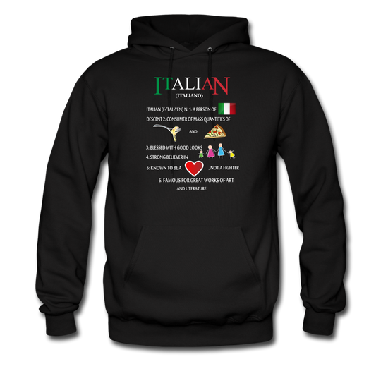 Italian (Italiano) noun Unisex Hoodie - black