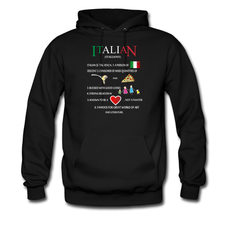 Italian (Italiano) noun Unisex Hoodie - black