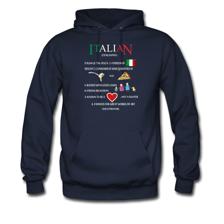 Italian (Italiano) noun Unisex Hoodie - navy