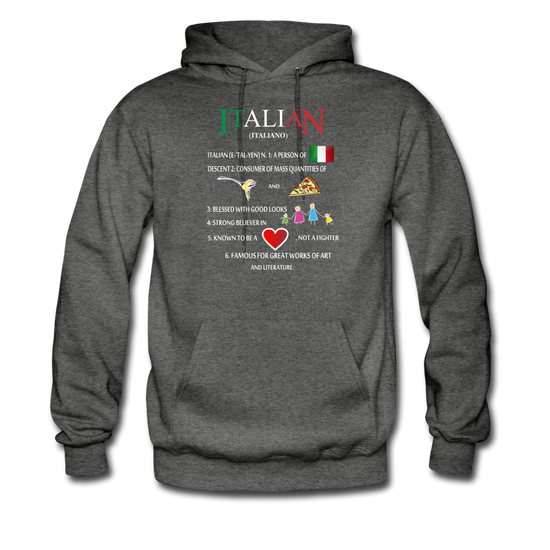 Italian (Italiano) noun Unisex Hoodie - charcoal gray