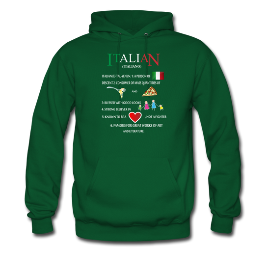 Italian (Italiano) noun Unisex Hoodie - forest green