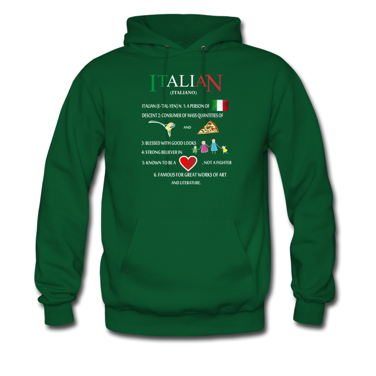 Italian (Italiano) noun Unisex Hoodie - forest green