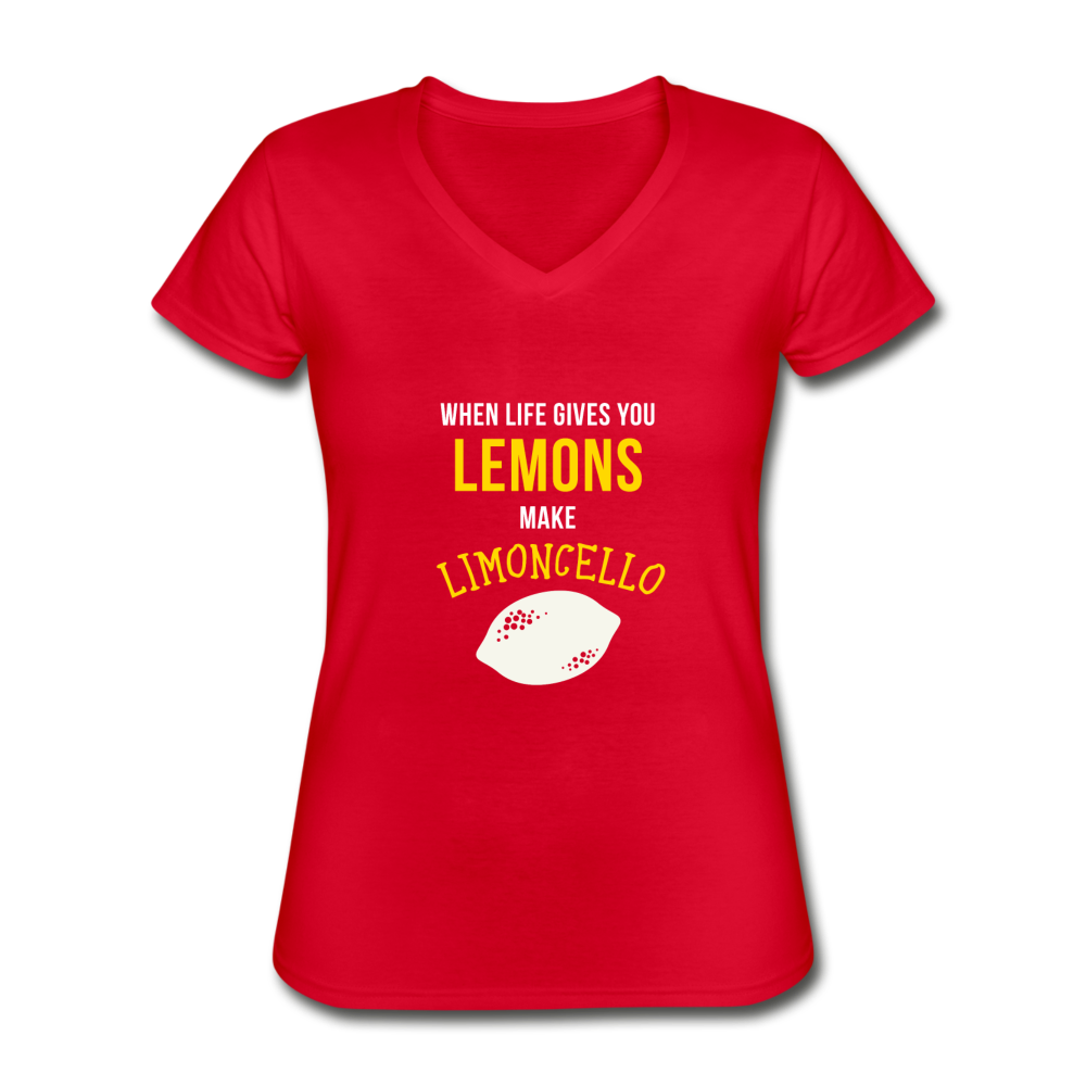 When life gives you lemons make Limoncello Women's V-neck T-shirt - black