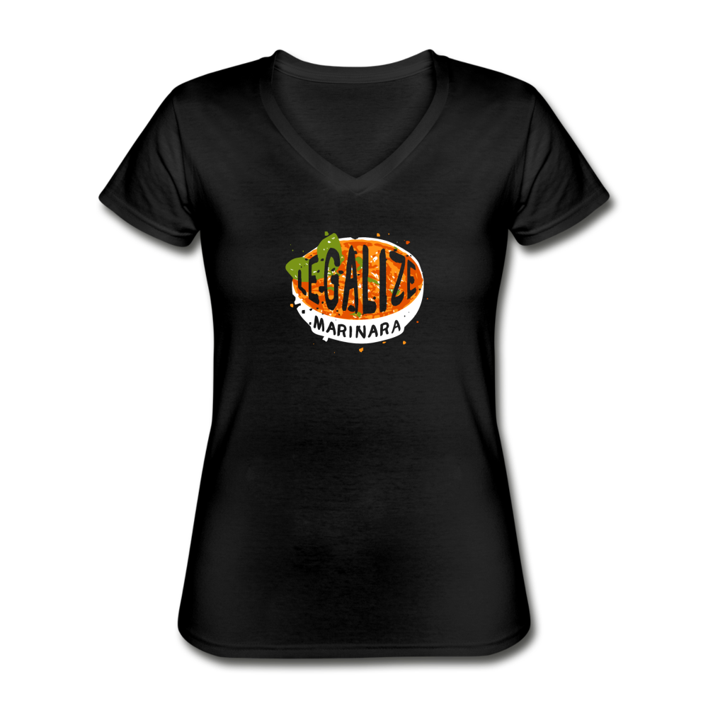 Legalize marinara Italians Women's V-neck T-shirt - black
