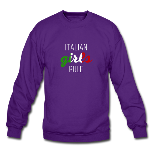 Italian girls rule Crewneck Sweatshirt - purple