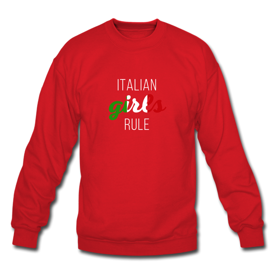 Italian girls rule Crewneck Sweatshirt - red