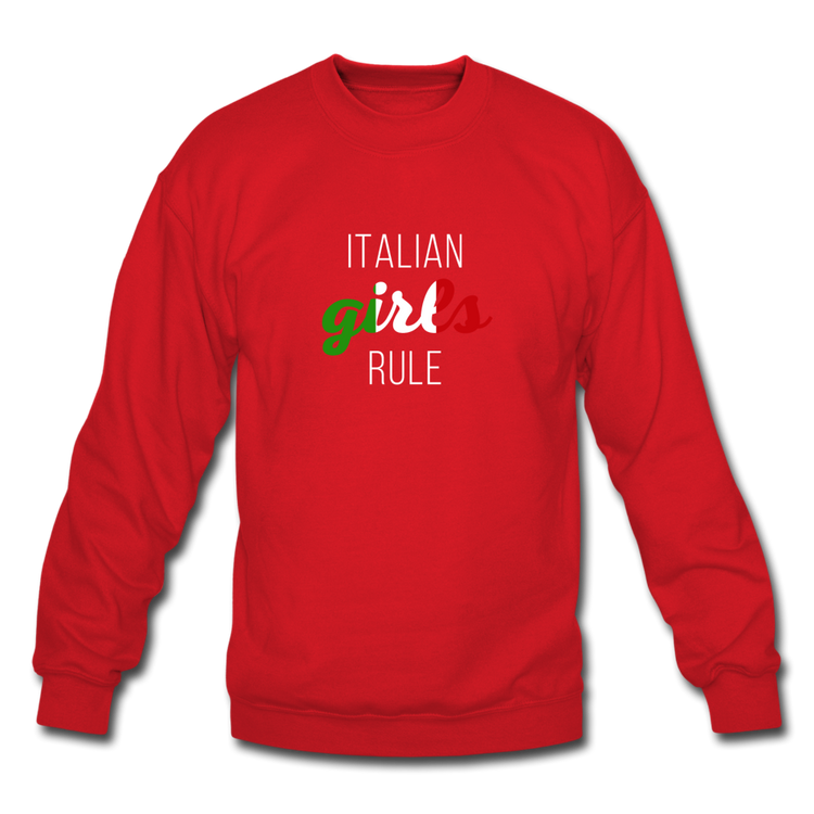 Italian girls rule Crewneck Sweatshirt - red