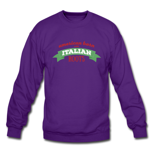 American born with Italian roots Crewneck Sweatshirt - purple