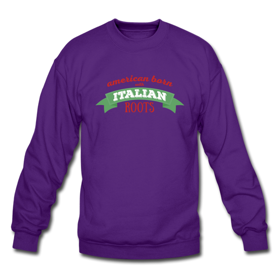 American born with Italian roots Crewneck Sweatshirt - purple