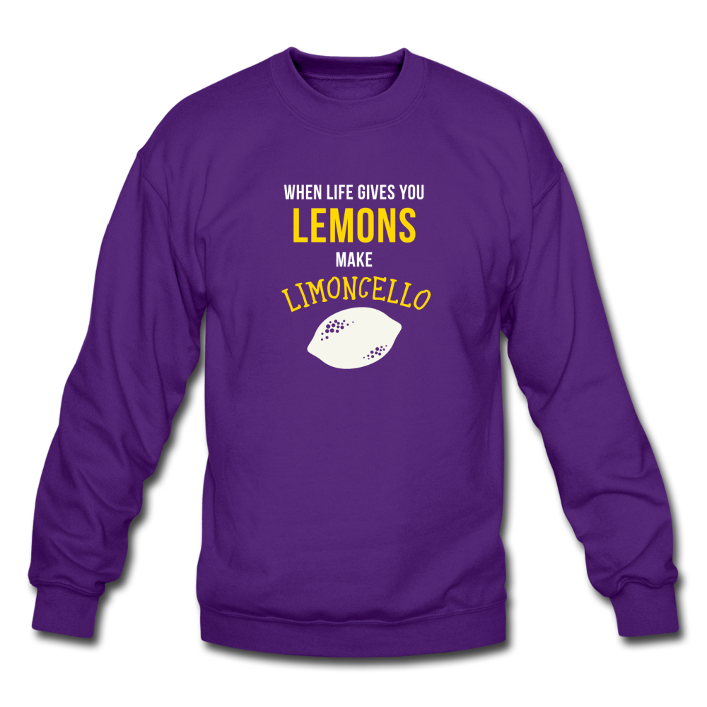 When life gives you lemons make Limoncello Crewneck Sweatshirt - black
