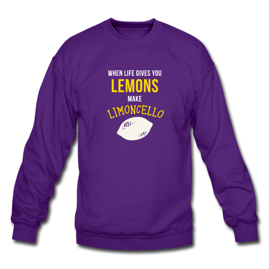 When life gives you lemons make Limoncello Crewneck Sweatshirt - purple