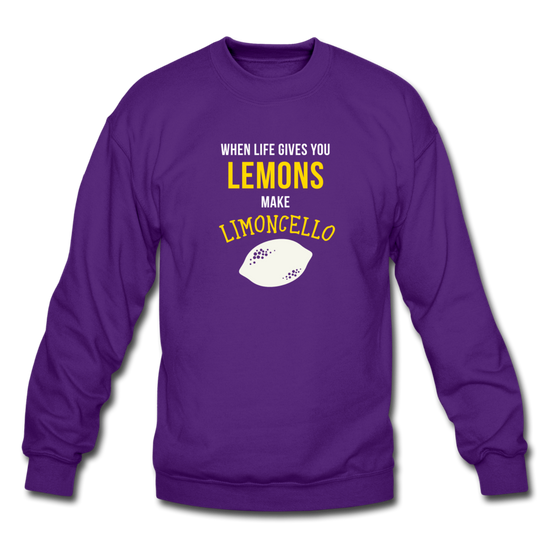 When life gives you lemons make Limoncello Crewneck Sweatshirt - purple