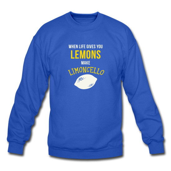 When life gives you lemons make Limoncello Crewneck Sweatshirt - royal blue