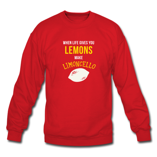 When life gives you lemons make Limoncello Crewneck Sweatshirt - red