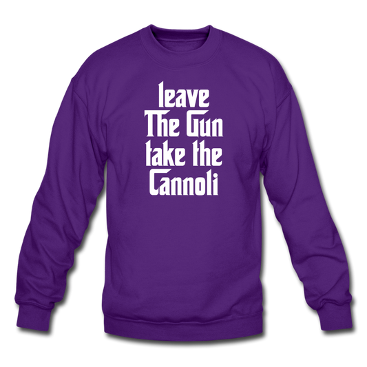 Leave The Gun Take The Cannolis Crewneck Sweatshirt - purple