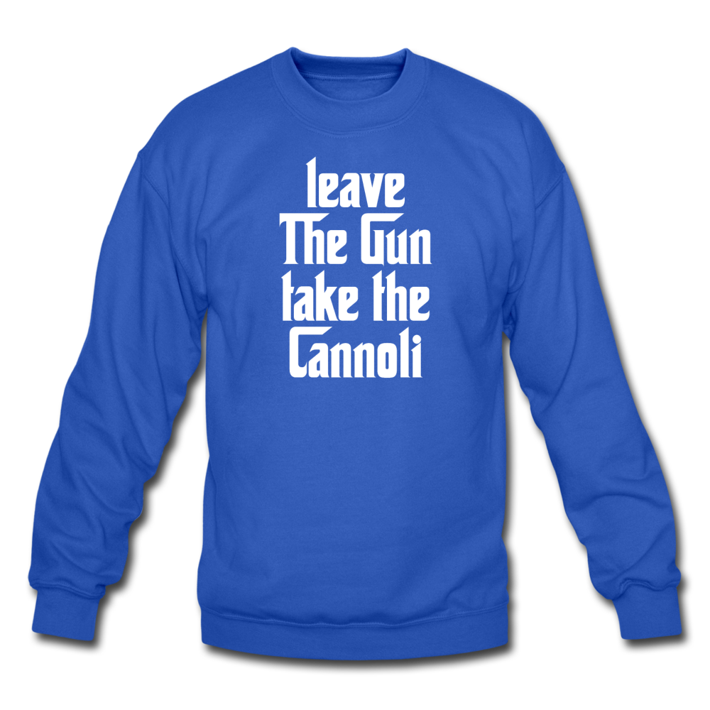 Leave The Gun Take The Cannolis Crewneck Sweatshirt - royal blue
