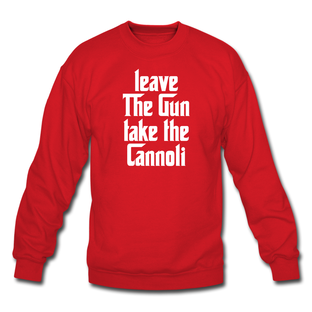 Leave The Gun Take The Cannolis Crewneck Sweatshirt - red
