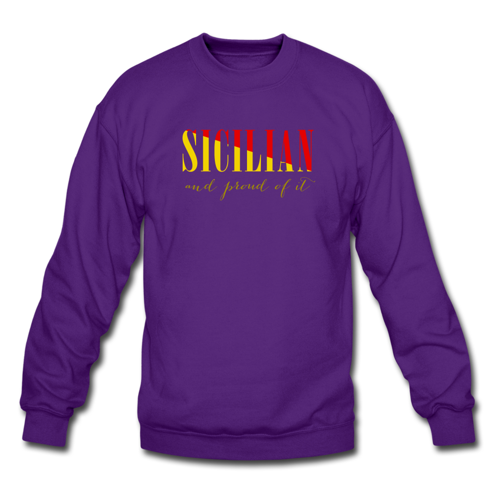 Sicilian and proud of it Crewneck Sweatshirt - black