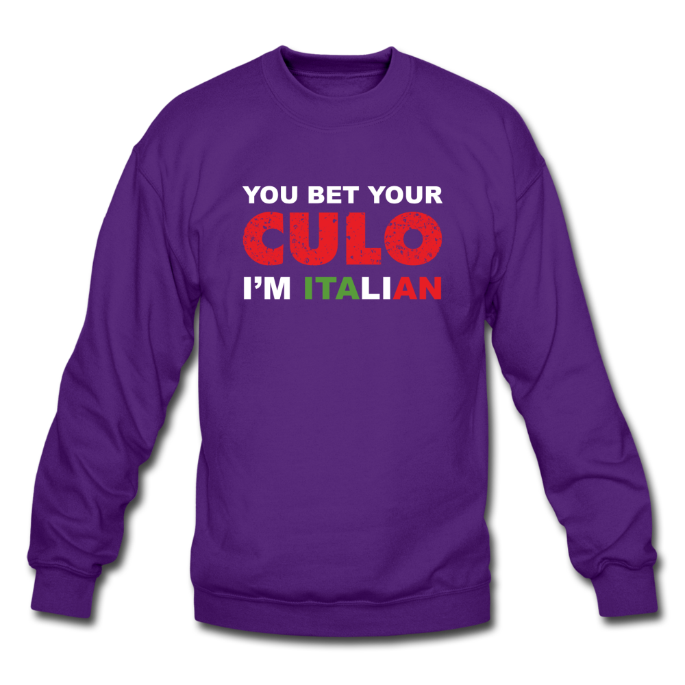 You bet your culo I'm Italian Crewneck Sweatshirt - black