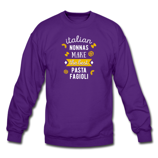 Italian nonnas make the best pasta fagioli Crewneck Sweatshirt - purple