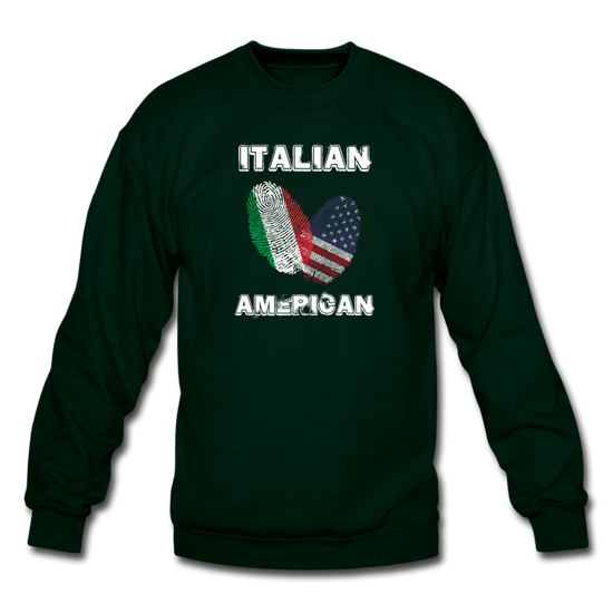 Italian American Crewneck Sweatshirt - forest green