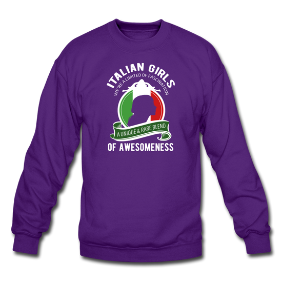 Italian Girls a unique & rare blend Crewneck Sweatshirt - purple