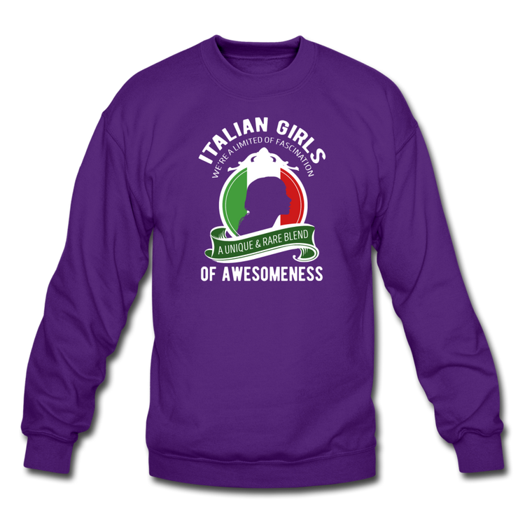 Italian Girls a unique & rare blend Crewneck Sweatshirt - purple