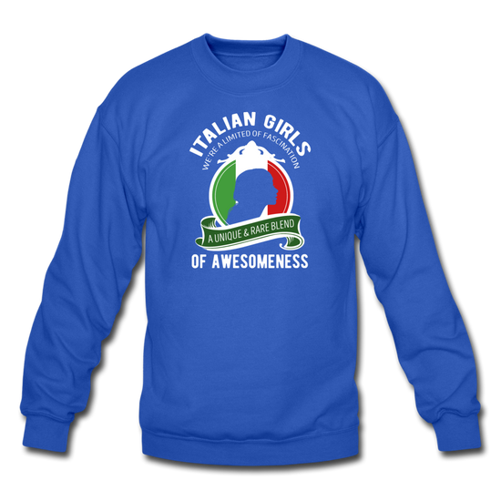 Italian Girls a unique & rare blend Crewneck Sweatshirt - royal blue