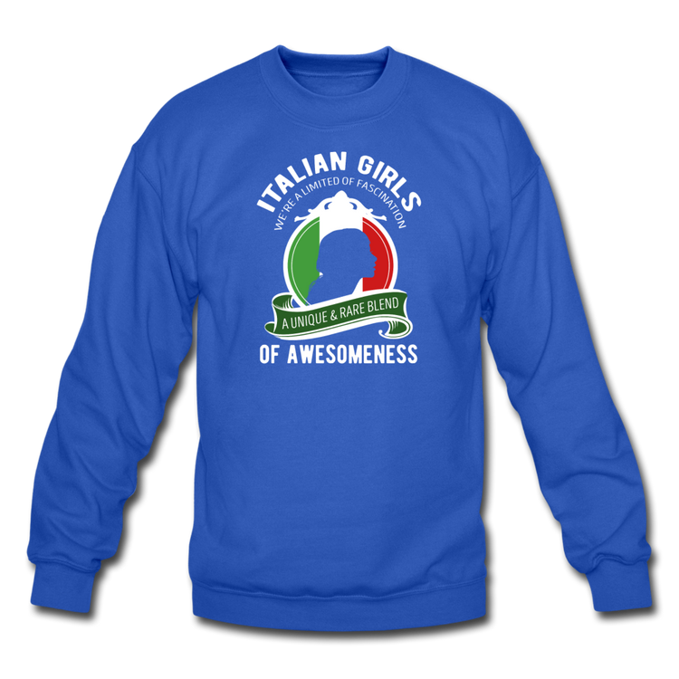 Italian Girls a unique & rare blend Crewneck Sweatshirt - royal blue