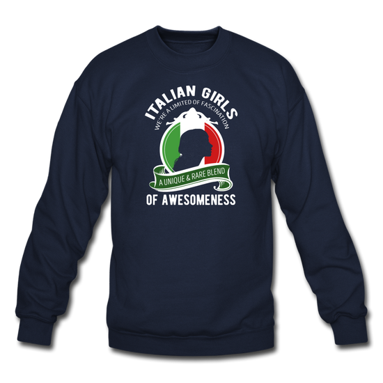 Italian Girls a unique & rare blend Crewneck Sweatshirt - navy