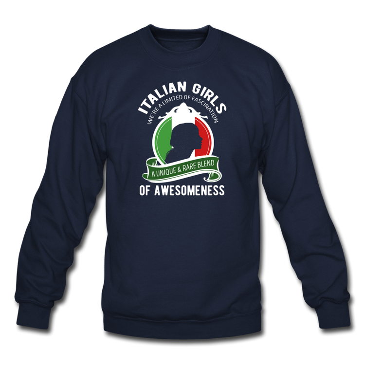 Italian Girls a unique & rare blend Crewneck Sweatshirt - navy