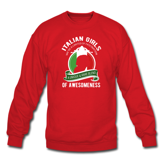 Italian Girls a unique & rare blend Crewneck Sweatshirt - red