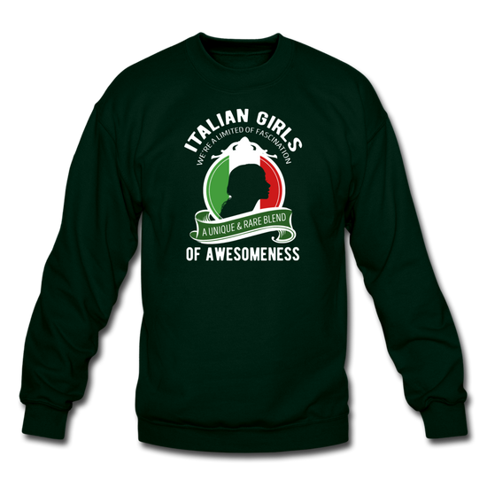 Italian Girls a unique & rare blend Crewneck Sweatshirt - forest green