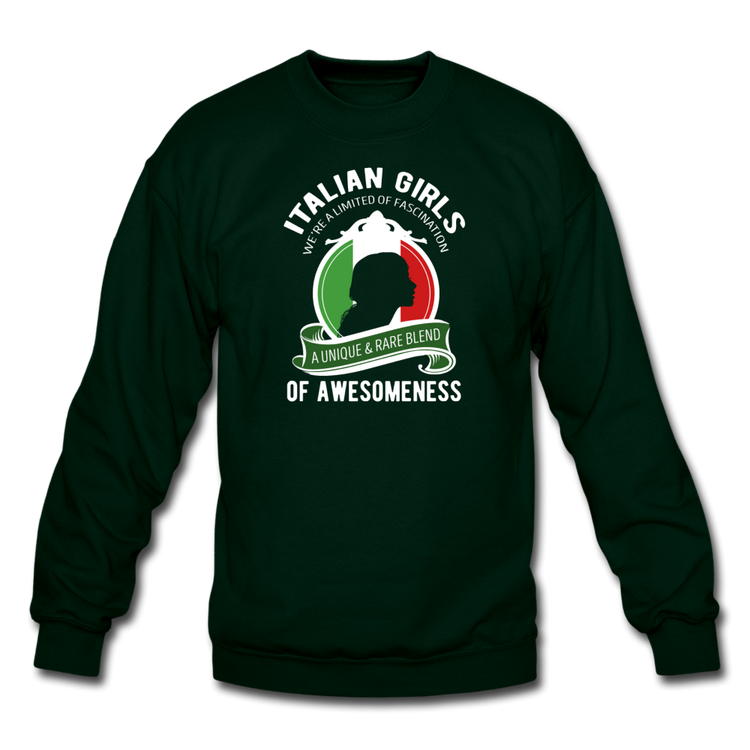 Italian Girls a unique & rare blend Crewneck Sweatshirt - forest green