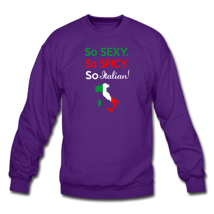 So sexy, So Italian Crewneck Sweatshirt - purple