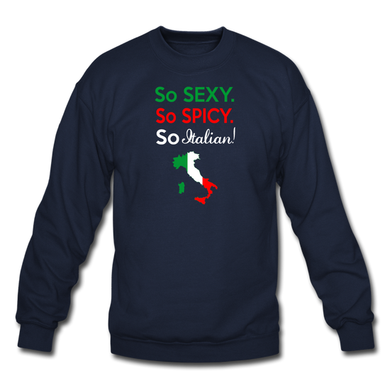 So sexy, So Italian Crewneck Sweatshirt - navy