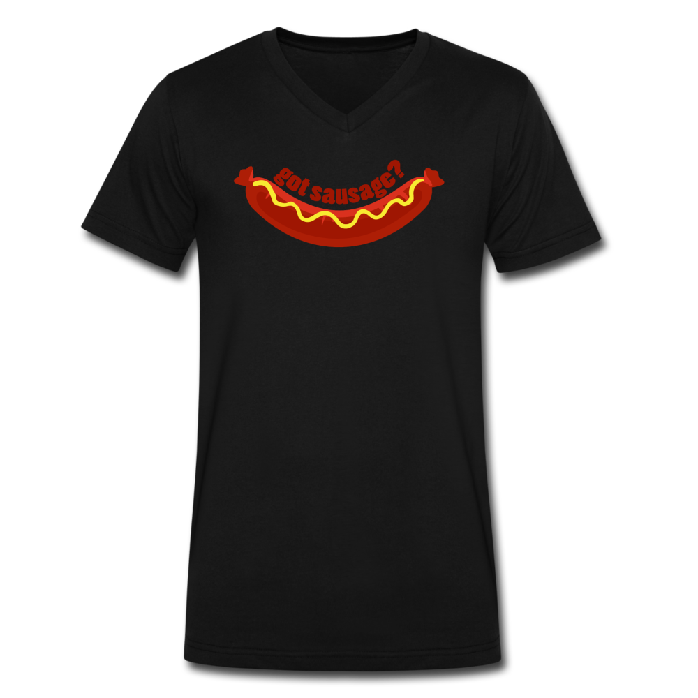Got Sausage? Unisex V-neck T-shirt - black